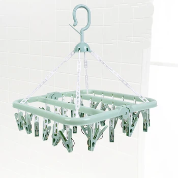 32 Clips Drying Rack Folding Clothes Hanger Children Adults Clothes Dryer Windproof Socks Underwear Plastic Drying Rack Indoor
32 Clips Drying Rack Folding Clothes Hanger Children Adults Clothes Dryer Windproof Socks Underwear Plastic Drying Rack Indoor