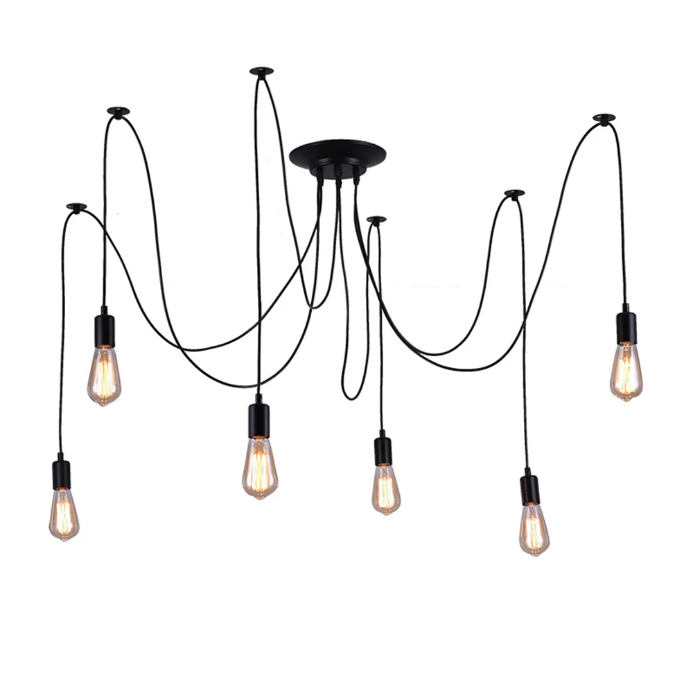 220V Spider Led Pendant Light Holder E27 8/10/12 Heads Retro Bulb Socket DIY Hanging Lamp Shade Dining Room Hotel Decoration
220V Spider Led Pendant Light Holder E27 8/10/12 Heads Retro Bulb Socket DIY Hanging Lamp Shade Dining Room Hotel Decoration