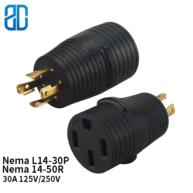 

Nema L14-30P To Nema 14-50R Anti-drop Industrial Groungding Locking Adapter Connector Converter Plug Socket Power Cable Cord