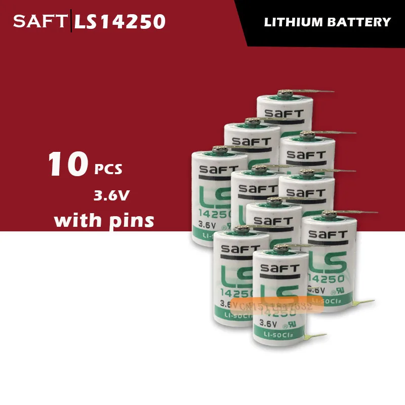 10pcs/lot New Original SAFT LS 14250 LS14250 1/2 AA 1/2AA 3.6V 1250mAh PLC Lithium Battery With Pins Free Shipping
10pcs/lot New Original SAFT LS 14250 LS14250 1/2 AA 1/2AA 3.6V 1250mAh PLC Lithium Battery With Pins Free Shipping