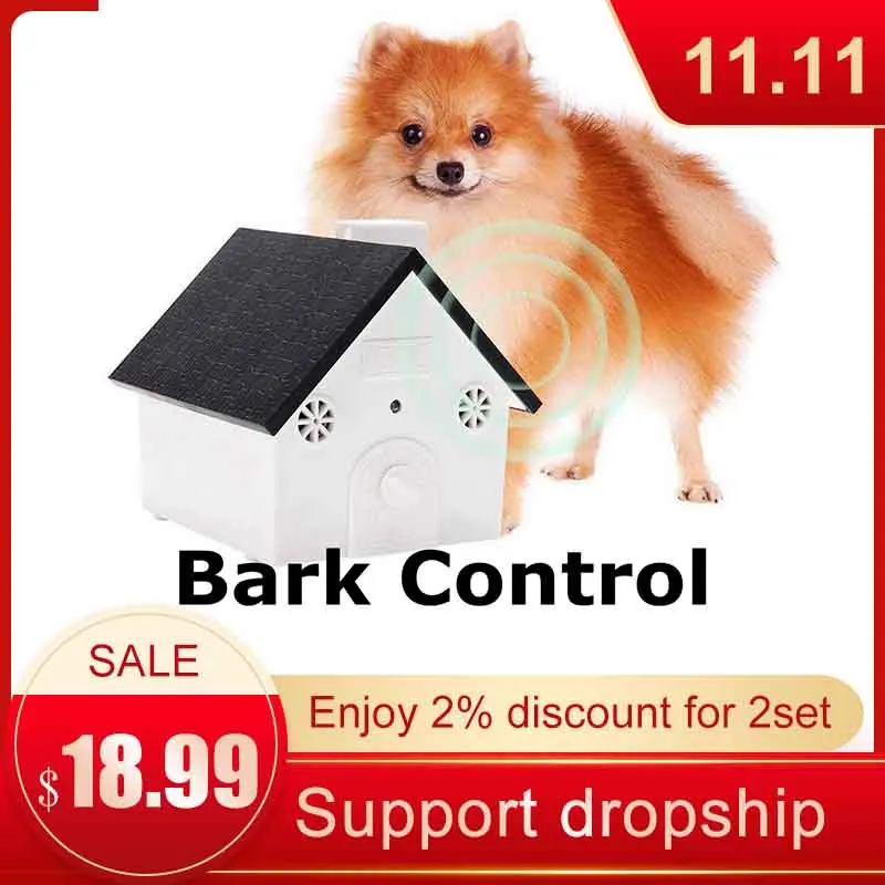 Dog Barking Stop Device Waterproof Bark Stop Trainer Ultrasonic Outdoor Silencer Control Pet Trainer Device Essential Supplies
Dog Barking Stop Device Waterproof Bark Stop Trainer Ultrasonic Outdoor Silencer Control Pet Trainer Device Essential Supplies
