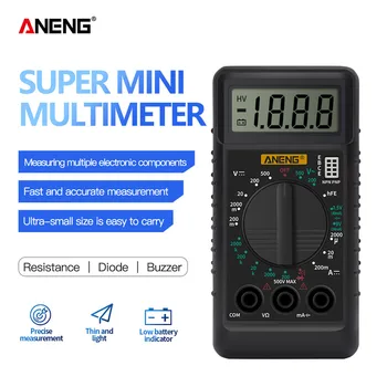 ANENG DT182 Mini Digital Multimeter NCV Tester Esr Meter True Rms Pocket Multimetro Profesional AC/DC Continuit Electric Current
ANENG DT182 Mini Digital Multimeter NCV Tester Esr Meter True Rms Pocket Multimetro Profesional AC/DC Continuit Electric Current