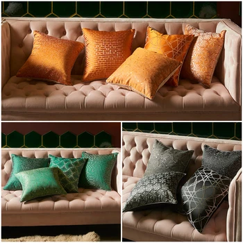 Luxurious High Density Silk Pillowcase Gold Green Grey Geometric Cushions Cover Modern Satin Silk Decorative Throw Pillow Covers
Luxurious High Density Silk Pillowcase Gold Green Grey Geometric Cushions Cover Modern Satin Silk Decorative Throw Pillow Covers