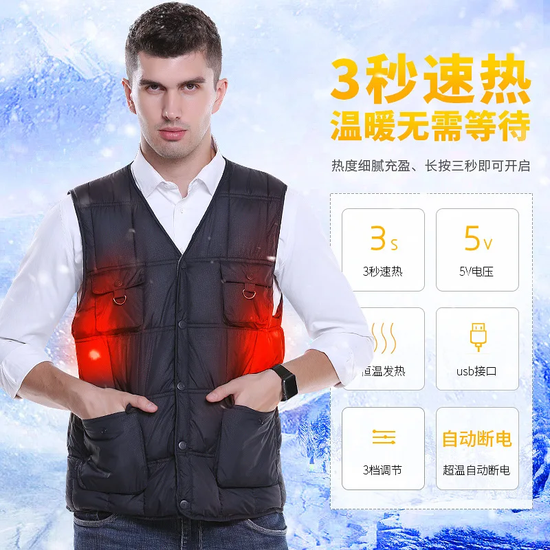 Graphene Electric-Middle-aged Self-heating Vest USB Safe Intelligent Constant Temperature Fever Clothing Men Heating Vest
Graphene Electric-Middle-aged Self-heating Vest USB Safe Intelligent Constant Temperature Fever Clothing Men Heating Vest