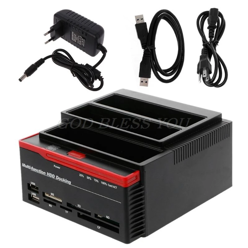 All in 1 USB 3.0 To SATA IDE External 2.5"/3.5" Hard Drive HDD Docking Station Card Reader EU/US Plug High Quality
All in 1 USB 3.0 To SATA IDE External 2.5"/3.5" Hard Drive HDD Docking Station Card Reader EU/US Plug High Quality