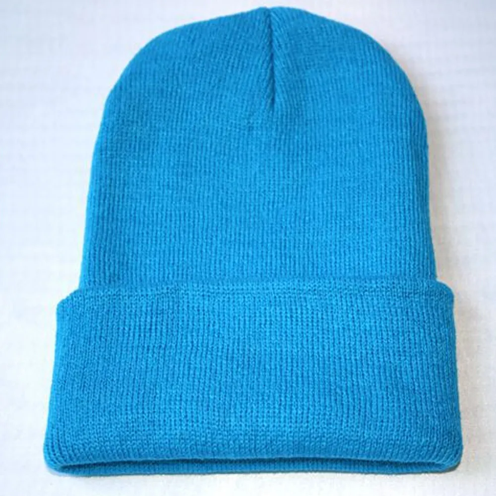 Вязаная шапка унисекс в стиле хип хоп зимняя Лыжная однотонная для взрослых