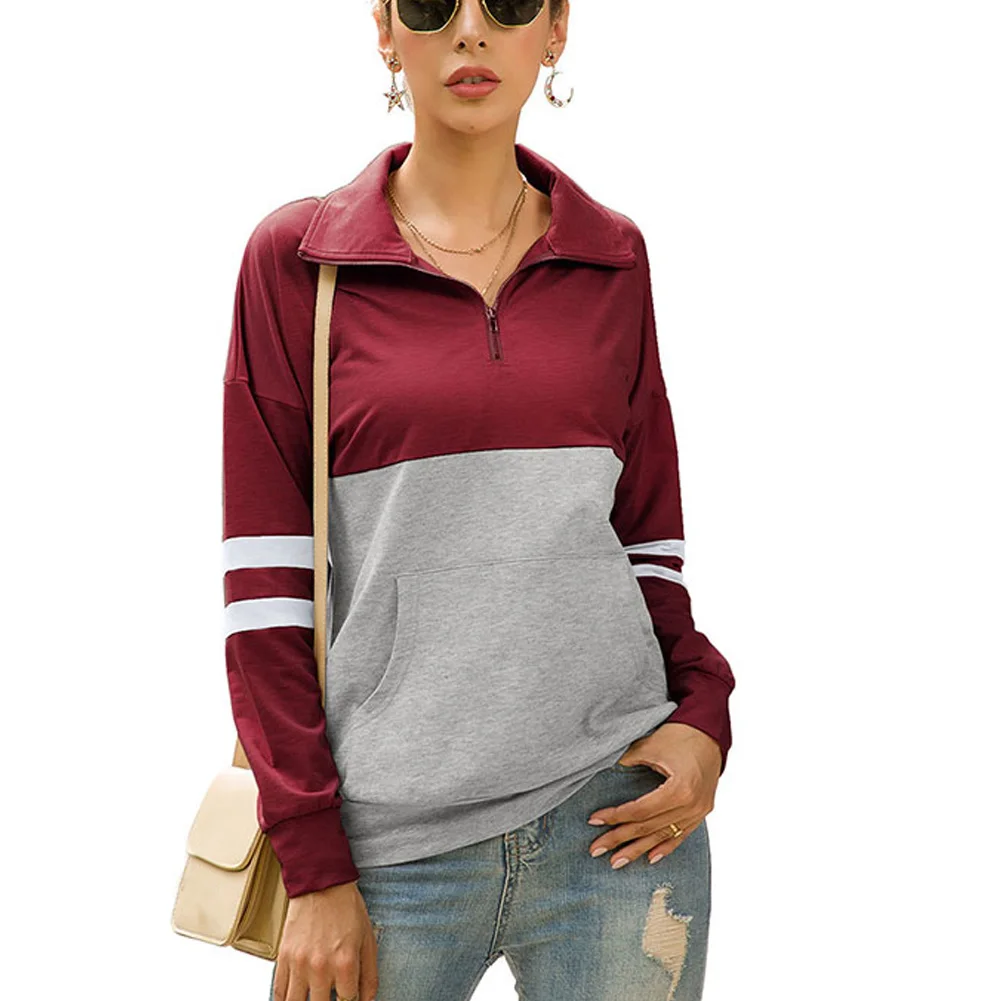 2019 Autumn New Women Sweatshirt Simple Casual Ladies Patchwork Long Sleeve Pullover Women Casual Long Sleeve Hoodies Tops N23
2019 Autumn New Women Sweatshirt Simple Casual Ladies Patchwork Long Sleeve Pullover Women Casual Long Sleeve Hoodies Tops N23