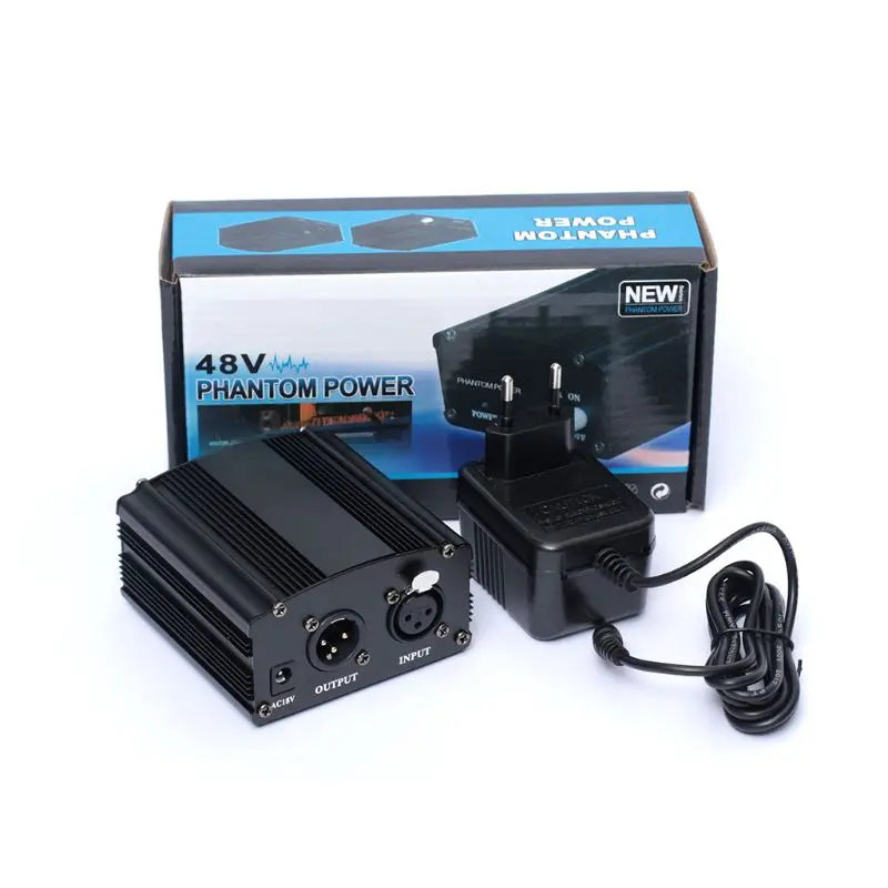 48V Phantom Power Supply with Adapter AU US EU Plug for Condenser Karaoke Mic LX9A
48V Phantom Power Supply with Adapter AU US EU Plug for Condenser Karaoke Mic LX9A