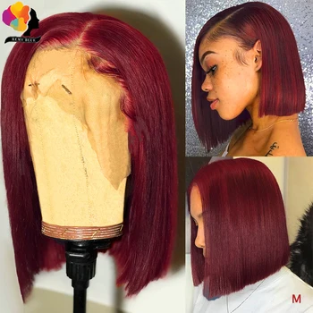 Burgundy Lace Front Wig Ombre 99J Lace Front Human Hair Wig Brazilian 13*4 Straight Short Bob Wigs Pre-Plucked Remyblue Remy 150
Burgundy Lace Front Wig Ombre 99J Lace Front Human Hair Wig Brazilian 13*4 Straight Short Bob Wigs Pre-Plucked Remyblue Remy 150
