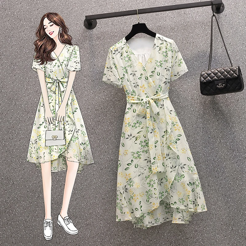 EHQAXIN Summer Women's Dress Fashion V-Neck Short-Sleeved Chiffon Floral Lace-Up Dresses Female Lotus Leaf Dovetail Style L-4XL
EHQAXIN Summer Women's Dress Fashion V-Neck Short-Sleeved Chiffon Floral Lace-Up Dresses Female Lotus Leaf Dovetail Style L-4XL