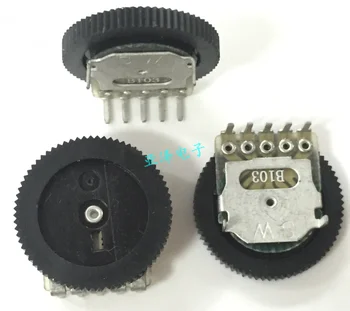100PCS Dial potentiometer 16 * 2 double dial potentiometer B10K with black wheel potentiometer B103
100PCS Dial potentiometer 16 * 2 double dial potentiometer B10K with black wheel potentiometer B103