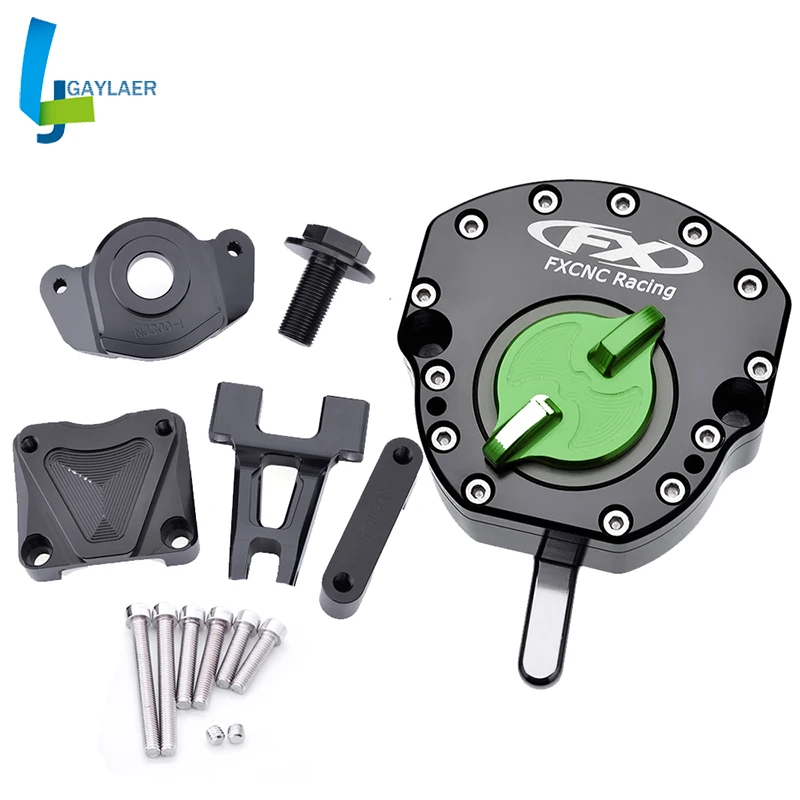 CNC Reversed Safety Steering Damper with Mount Bracket for Kawasaki Ninja 300 2013-2015 Ninja 250R 2008-2014
CNC Reversed Safety Steering Damper with Mount Bracket for Kawasaki Ninja 300 2013-2015 Ninja 250R 2008-2014