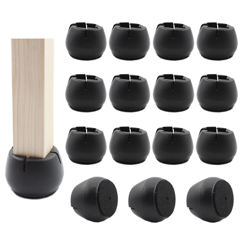 Generic 16Pack Chair Leg Floor Protectors,Fit Square Leg Size 16mm To