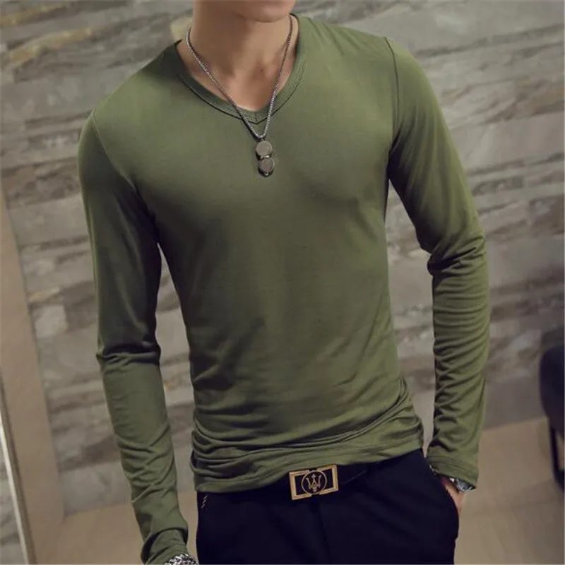 Autumn long-sleeve t-shirt Men v-neck Casual Slim Fit Cotton shirt Small V neck Looose Tops Male Sports T shirt Tracksuit hombre
Autumn long-sleeve t-shirt Men v-neck Casual Slim Fit Cotton shirt Small V neck Looose Tops Male Sports T shirt Tracksuit hombre