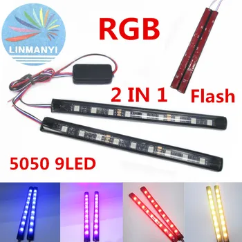 NEW 12V 18LED Strip 2 IN 1 9LED 5050 SMD Waterproof Flexible Light Led Tape RGB For Car And Home Decoration Lamps Flash LIghts
NEW 12V 18LED Strip 2 IN 1 9LED 5050 SMD Waterproof Flexible Light Led Tape RGB For Car And Home Decoration Lamps Flash LIghts