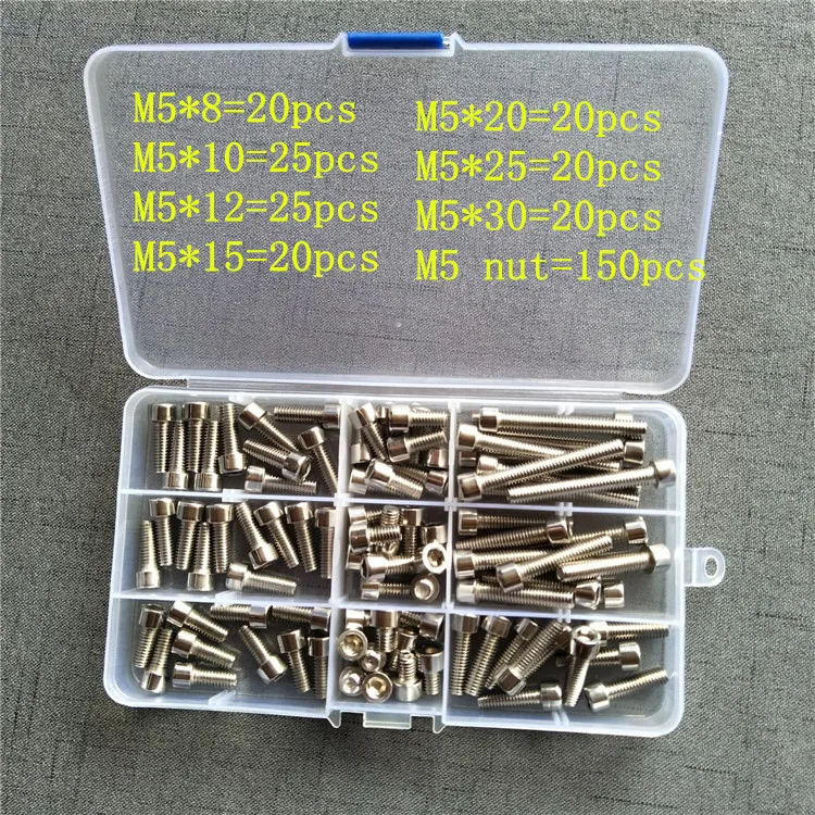300pcs stainless steel cup headinner six angle screw nut with M5*8-30 screws set six angle set
300pcs stainless steel cup headinner six angle screw nut with M5*8-30 screws set six angle set