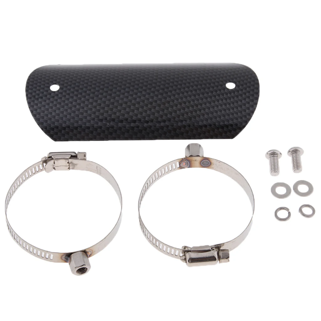 Universal Motorcycle Exhaust Muffler Pipe Heat Shield Heel Guard Flame Heat Protection - 5.5 inch 140mm (Black) Universal Motorcycle Exhaust Muffler Pipe Heat Shield Heel Guard Flame Heat Protection - 5.5 inch 140mm (Black)