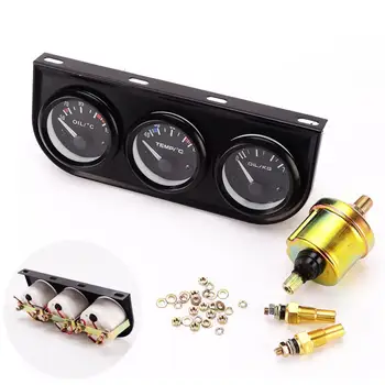 52mm Triple Kit Oil Temp Water Temp Temperature Oil Pressure Sensor Vehicle Car Meter Gauge
52mm Triple Kit Oil Temp Water Temp Temperature Oil Pressure Sensor Vehicle Car Meter Gauge