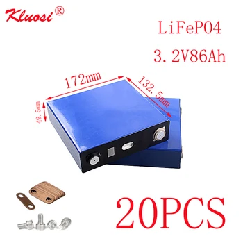 KLUOSI 20PCS 3.2V86Ah LiFePO4 Battery 20S/60V Battery Pack FOR Solar Energy Storage Inverter EV Marine RV Golf US/EU TAX FREE 
KLUOSI 20PCS 3.2V86Ah LiFePO4 Battery 20S/60V Battery Pack FOR Solar Energy Storage Inverter EV Marine RV Golf US/EU TAX FREE