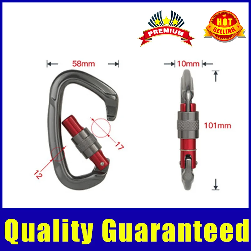 D Shape Climbing Buckle Lock Security Safety Master Screw Lock Buckle 25KN Climbing Carabiner
D Shape Climbing Buckle Lock Security Safety Master Screw Lock Buckle 25KN Climbing Carabiner