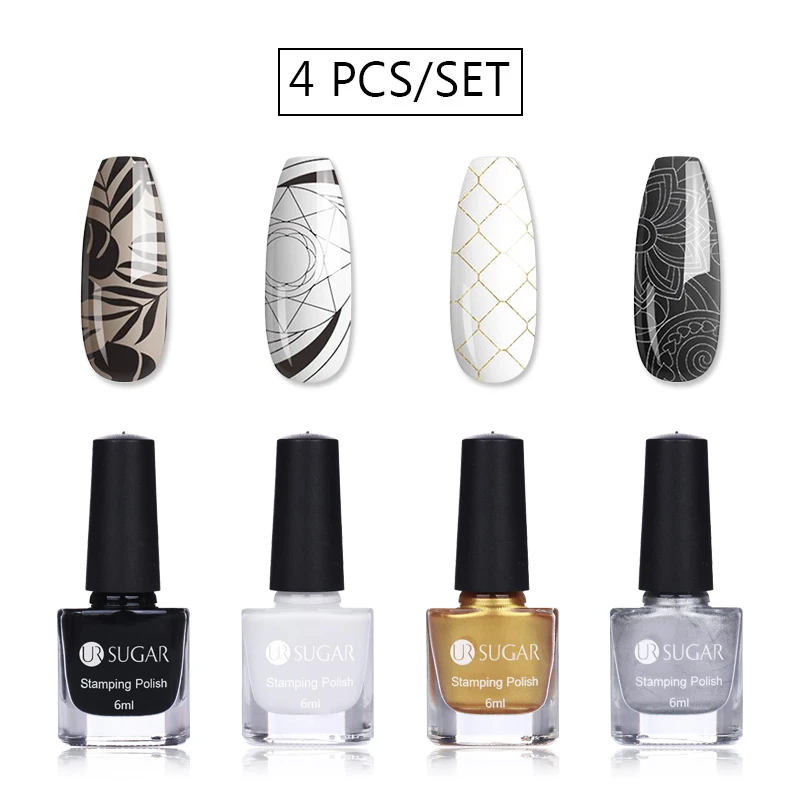 UR SUGAR 4Pcs 6ml Stamp Nail Polish Stamping Polish for Stamping Platte Colors Nail Varnish DIY Art Tools Stamp Oil
UR SUGAR 4Pcs 6ml Stamp Nail Polish Stamping Polish for Stamping Platte Colors Nail Varnish DIY Art Tools Stamp Oil