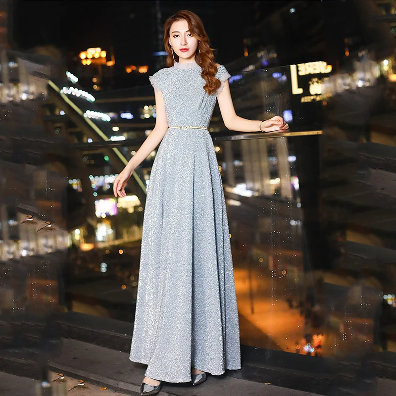 Evening Dresses Silver Shiny A Line Floor Length Formal Dress 2020 Ruched High Neck Robe De Soiree Sleeveless Evening Gowns K173
Evening Dresses Silver Shiny A Line Floor Length Formal Dress 2020 Ruched High Neck Robe De Soiree Sleeveless Evening Gowns K173