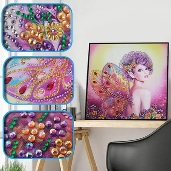 New 3D Shaped Diamond Painting Embroidered Butterfly Girl 5D DIY Cross Stitch Crystal Diamond Crafts Decoration
New 3D Shaped Diamond Painting Embroidered Butterfly Girl 5D DIY Cross Stitch Crystal Diamond Crafts Decoration