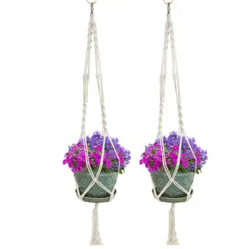 2 Pack Macrame Plant Hanger Flower Pot Plant Holder Large 4 Legs Macrame Jute Cotton Linen Hanging On Ceiling Or Wall 
2 Pack Macrame Plant Hanger Flower Pot Plant Holder Large 4 Legs Macrame Jute Cotton Linen Hanging On Ceiling Or Wall