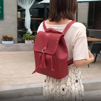 HGCBB 12L Women Leather Backpack 2020 Fashion School Bags for Teenage Girls Mini Backpack Female Black Red Pink Korean Tassel
HGCBB 12L Women Leather Backpack 2020 Fashion School Bags for Teenage Girls Mini Backpack Female Black Red Pink Korean Tassel