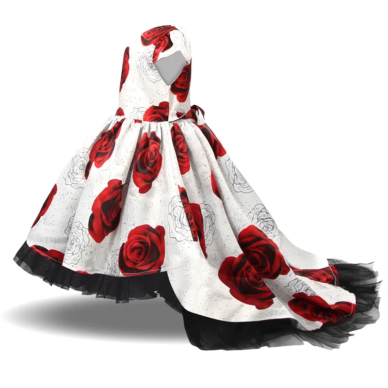 High Quality Kids Girls Print Dress Round Neck Short Sleeves Trailing Princess Formal Dress
High Quality Kids Girls Print Dress Round Neck Short Sleeves Trailing Princess Formal Dress