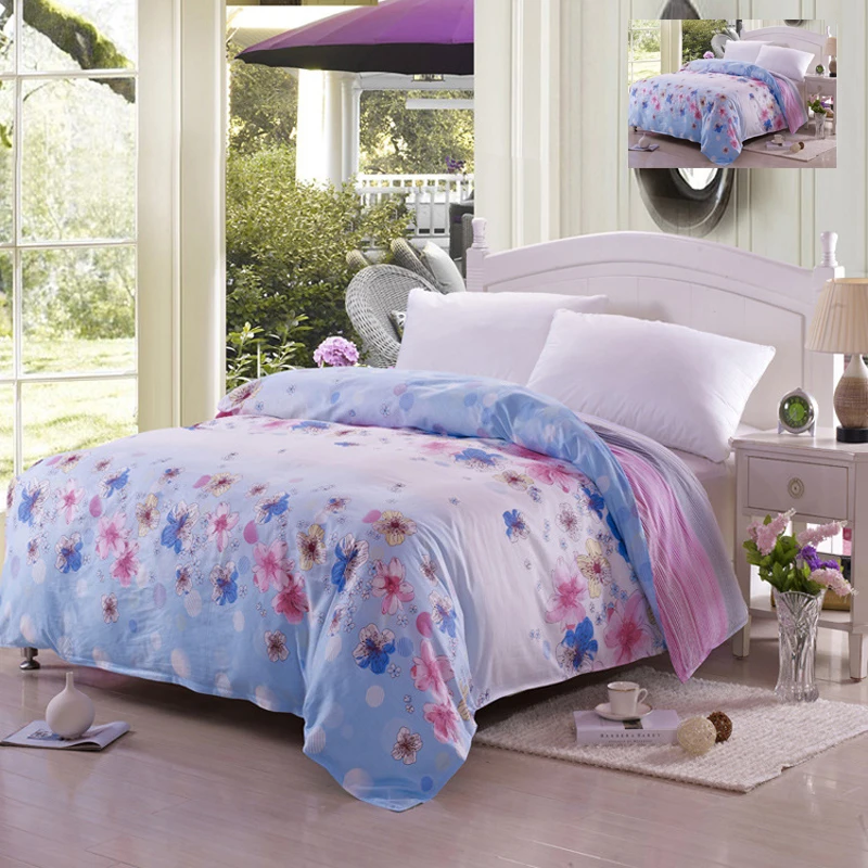 

Adults Kids Bedroom Twin 160x210cm Flower Cotton Duvet Cover Quilt Cover Home Textiles Bedclothes Comforter Cover Bedding Bag