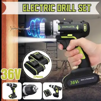 36V Max Double Speed Household Power Tool Electric Screwdriver with LED Light Lithium Battery Cordless Drill for Woodworking 
36V Max Double Speed Household Power Tool Electric Screwdriver with LED Light Lithium Battery Cordless Drill for Woodworking