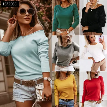 ISAROSE Stretch Knitted Basic Sweaters Spring Autumn Long Sleeve Pullover O Neck Solid Color Casual Bottoming Shirt for Women
ISAROSE Stretch Knitted Basic Sweaters Spring Autumn Long Sleeve Pullover O Neck Solid Color Casual Bottoming Shirt for Women