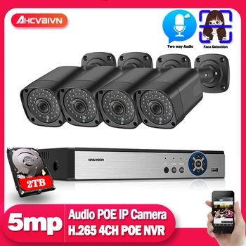 Wireless Face Detection 5MP NVR Kit CCTV Security System Two Way Audio POE IP Camera Outdoor Waterproof Video Surveillance Kits
Wireless Face Detection 5MP NVR Kit CCTV Security System Two Way Audio POE IP Camera Outdoor Waterproof Video Surveillance Kits
