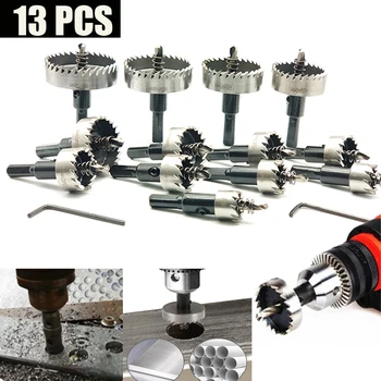 13PCS HSS Drill Bit Set High Speed Steel Carbide Tip Hole Saw Tooth Cutter Metal Drilling Hand Woodwork Cutting Carpentry Crowns
13PCS HSS Drill Bit Set High Speed Steel Carbide Tip Hole Saw Tooth Cutter Metal Drilling Hand Woodwork Cutting Carpentry Crowns