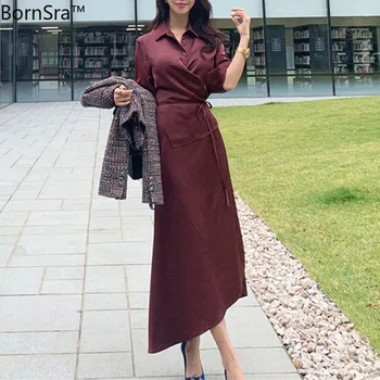 BornSra New 2020 Women Summer Shirt Dresses Solid Casual Single Breasted Asymmetrical Loose Slit Lace Up Long Dress
BornSra New 2020 Women Summer Shirt Dresses Solid Casual Single Breasted Asymmetrical Loose Slit Lace Up Long Dress