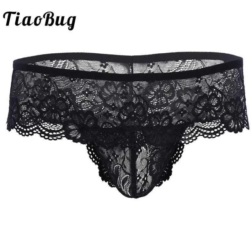 TiaoBug Men Lingerie Open Butt Lace Bulge Pouch G-string Bikini Low Rise Stretchy Male Briefs Sissy Panties Homme Gay Underwear
TiaoBug Men Lingerie Open Butt Lace Bulge Pouch G-string Bikini Low Rise Stretchy Male Briefs Sissy Panties Homme Gay Underwear