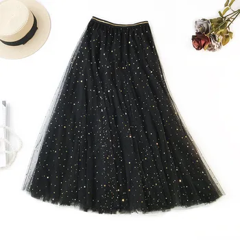 2020 fashion new elegant ladies skirt shiny five-pointed star mesh skirt slim slim long section A word fishtail skirt black pink
2020 fashion new elegant ladies skirt shiny five-pointed star mesh skirt slim slim long section A word fishtail skirt black pink