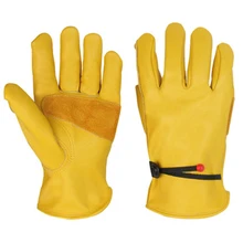 1 Pair Cowhide Work Gloves Thorn Proof Work Gauntlets Yellow Leather Mechanic Working Gloves Planting Gardening Gloves
1 Pair Cowhide Work Gloves Thorn Proof Work Gauntlets Yellow Leather Mechanic Working Gloves Planting Gardening Gloves