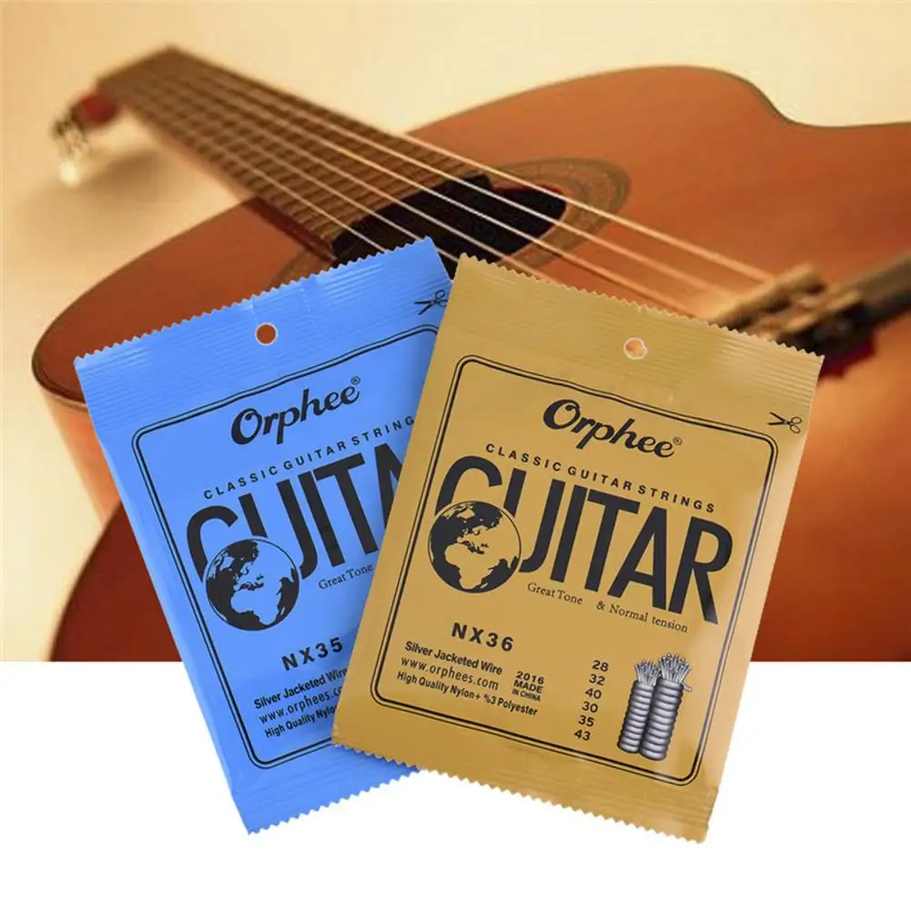 Orphee Guitar Strings Nylon NX Series Classical Acoustic Guitar String Silver Plated Wire Hard Normal Tension Guitar Tools Parts
Orphee Guitar Strings Nylon NX Series Classical Acoustic Guitar String Silver Plated Wire Hard Normal Tension Guitar Tools Parts