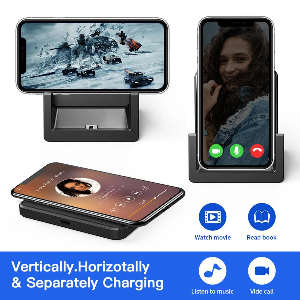 Беспроводное зарядное устройство BLZK QI 15 Вт быстрая зарядка для iPhone 8 11 11Pro X XS Samsung