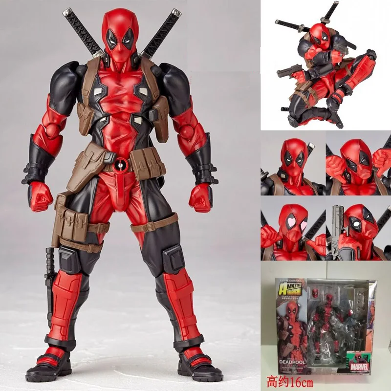 16cm Deadpool Movable change face Animation Character Doll PVC Toy hero action Figure Model toy
16cm Deadpool Movable change face Animation Character Doll PVC Toy hero action Figure Model toy
