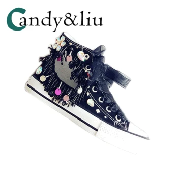 The smoothsu high help canvas shoes hollow string beaded sequins with diamond straps diamond tide people board shoes flat single
The smoothsu high help canvas shoes hollow string beaded sequins with diamond straps diamond tide people board shoes flat single