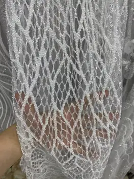 hh07 # 5 yards/lot princess silver glitter mix white pearls luxury glued mesh tulle lace for sawing wedding dress/party
hh07 # 5 yards/lot princess silver glitter mix white pearls luxury glued mesh tulle lace for sawing wedding dress/party