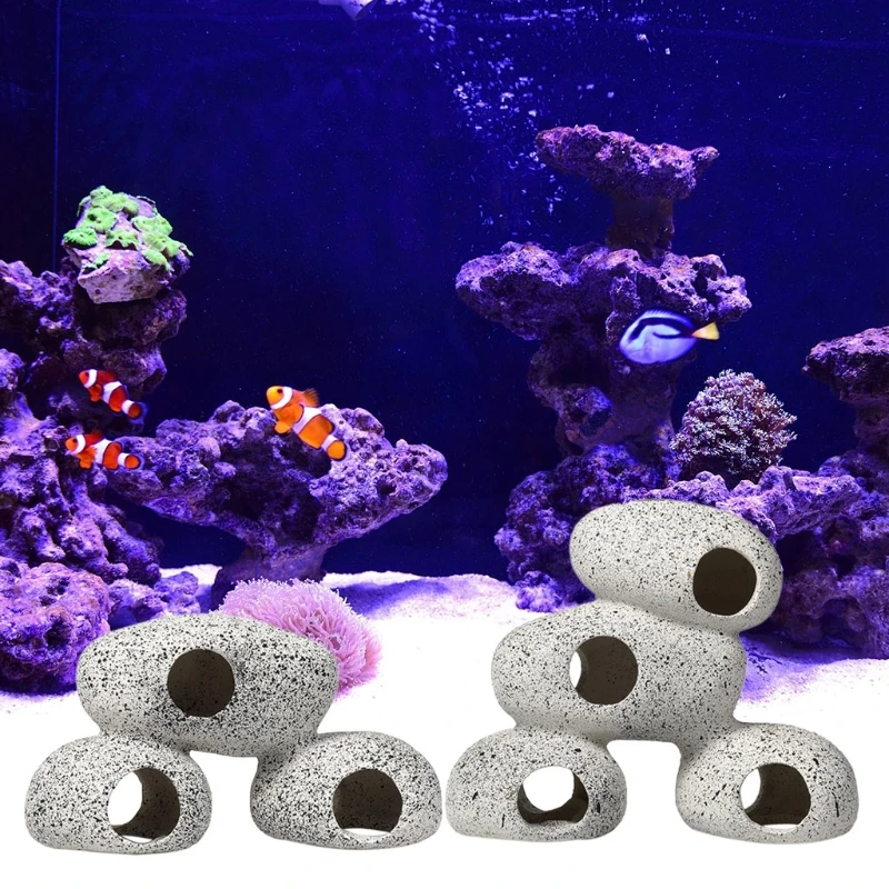 

Aquarium Rock Cave Fish Tank Pond Hideaway for Shrimp Cichlid Hiding Breeding Spawning Hideout Decor Ornament