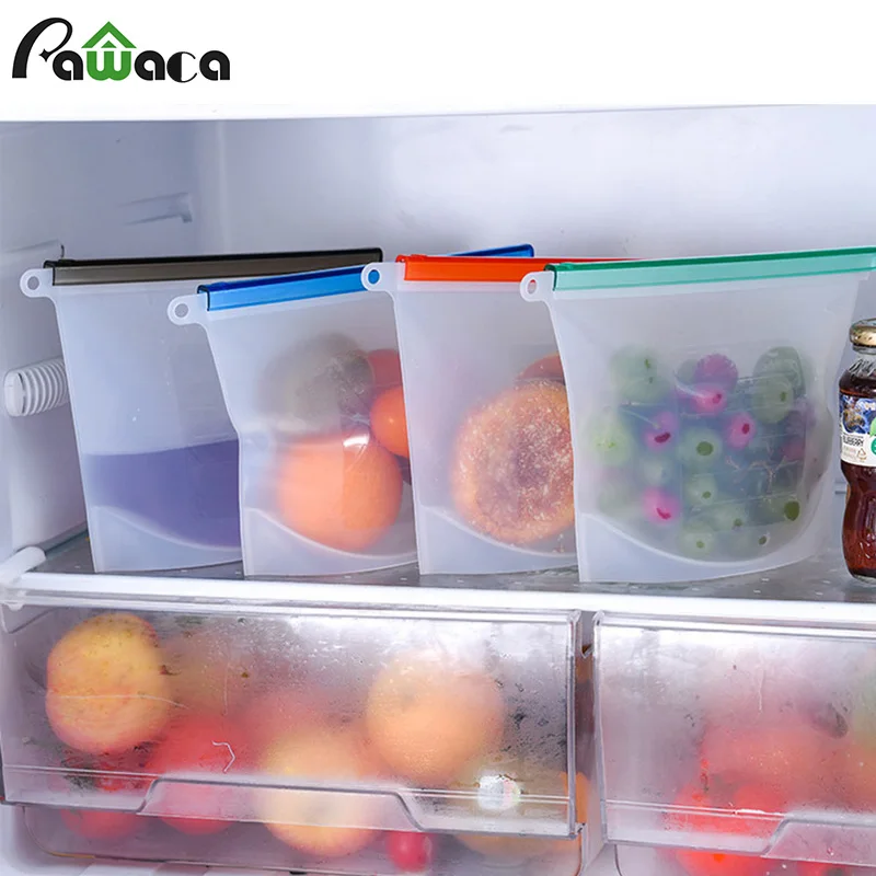 Reusable Silicone Food Storage Bag Food Preservation Container Refrigerator Fresh Bags Freezer for Liquid Snack Sandwich Fruits
Reusable Silicone Food Storage Bag Food Preservation Container Refrigerator Fresh Bags Freezer for Liquid Snack Sandwich Fruits