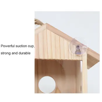 DIY Sucker Bird Nest Bird House Wooden Birdhouse Solid Wood Bird House Transparent HFing
DIY Sucker Bird Nest Bird House Wooden Birdhouse Solid Wood Bird House Transparent HFing