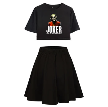 Joker Movies Skirts Outfits Summer Short Sleeve 2 Piece Skirt Set Crop Top Two Pieces Set Funny Fashion Printed 2019 Hot Sale 
Joker Movies Skirts Outfits Summer Short Sleeve 2 Piece Skirt Set Crop Top Two Pieces Set Funny Fashion Printed 2019 Hot Sale