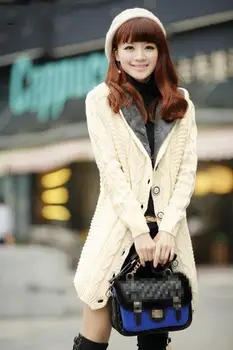 Women Winter Hooded Fleece Liner Knitted Sweater Solid Long Sleeve Cashmere Cardigan Thick Warm Knit Weave Long Tops
Women Winter Hooded Fleece Liner Knitted Sweater Solid Long Sleeve Cashmere Cardigan Thick Warm Knit Weave Long Tops