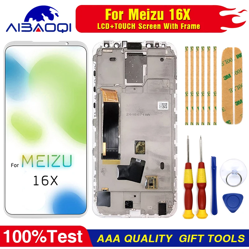 AiBaoQi Original For 6.0" Meizu 16X 16 X LCD Display Screen+Touch Panel Digitizer For Meizu 16X AMOLED LCD Display with frame
AiBaoQi Original For 6.0" Meizu 16X 16 X LCD Display Screen+Touch Panel Digitizer For Meizu 16X AMOLED LCD Display with frame
